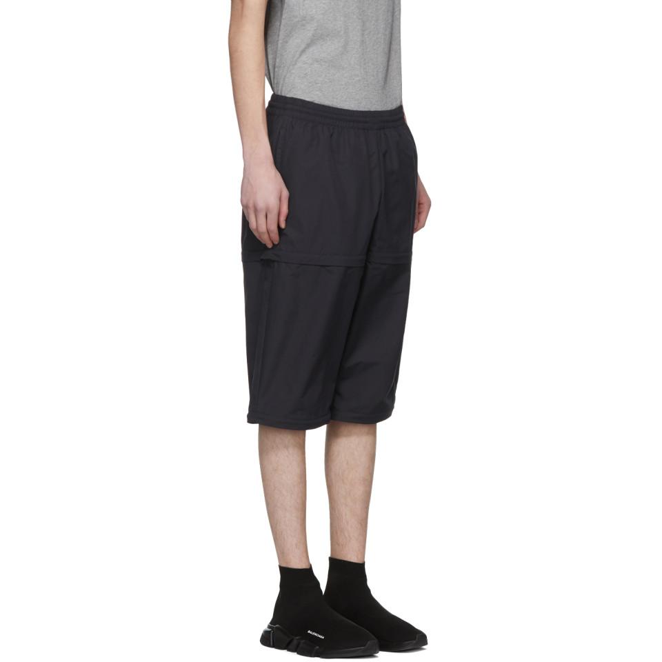 Balenciaga Black Nylon Zipped Track Pants for Men | Lyst