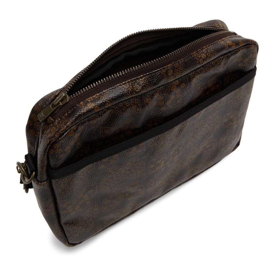 Needles Brown Papillon Messenger Bag for Men