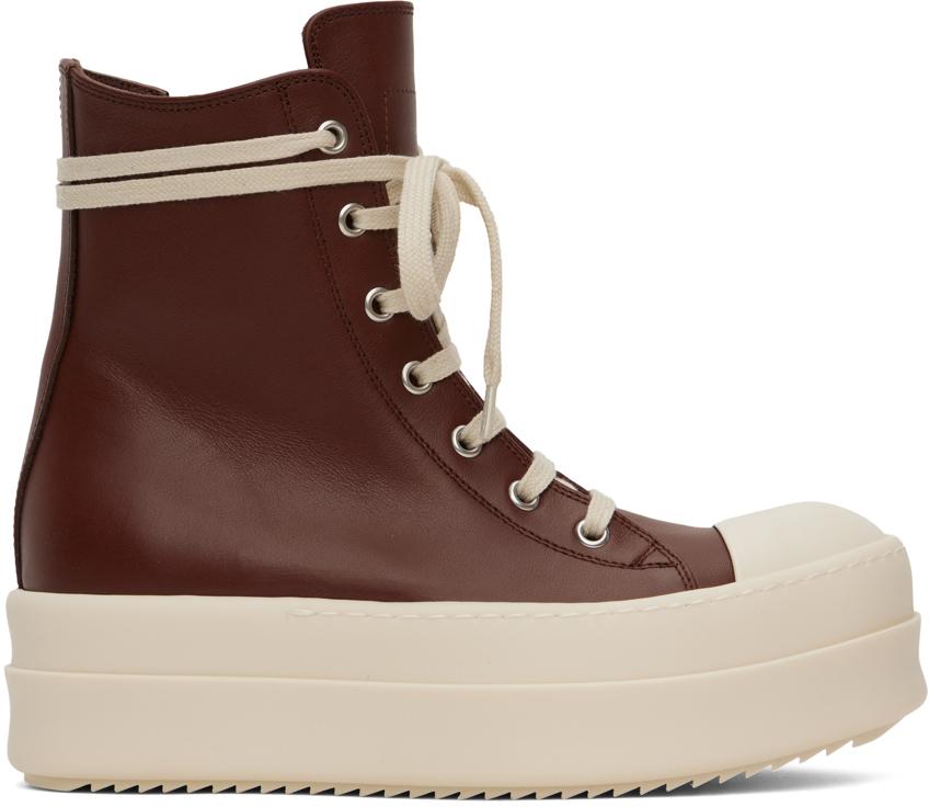 Rick Owens Burgundy Mega Bumper Sneakers in Brown | Lyst Rick Owens Burgundy Mega Bumper Sneakers in Brown | Lyst