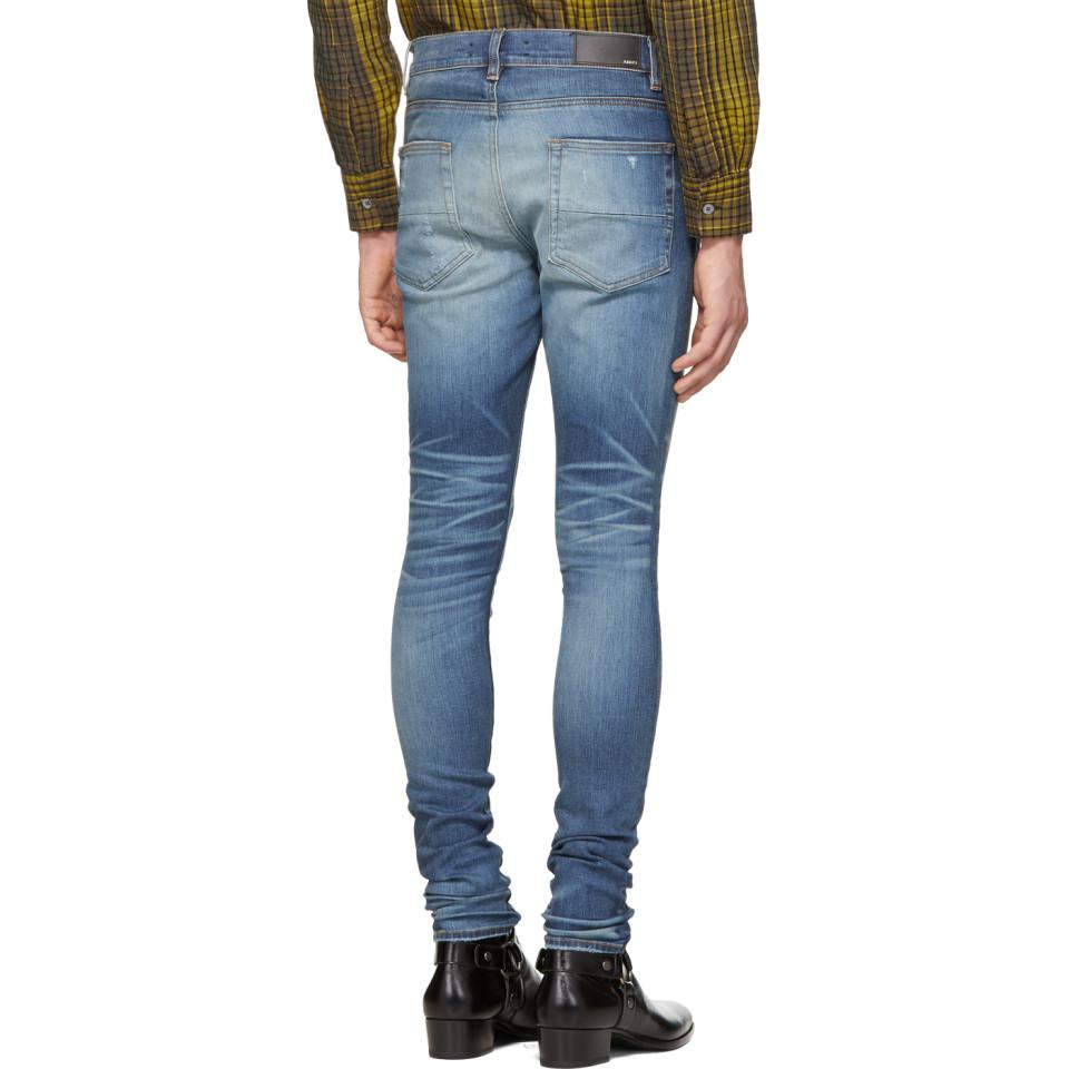 amiri indigo stack jeans