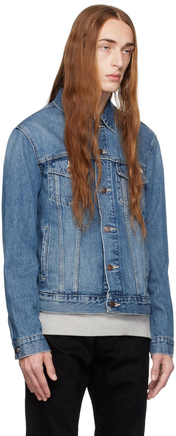 Calvin klein jeans men's sale classic denim trucker jacket