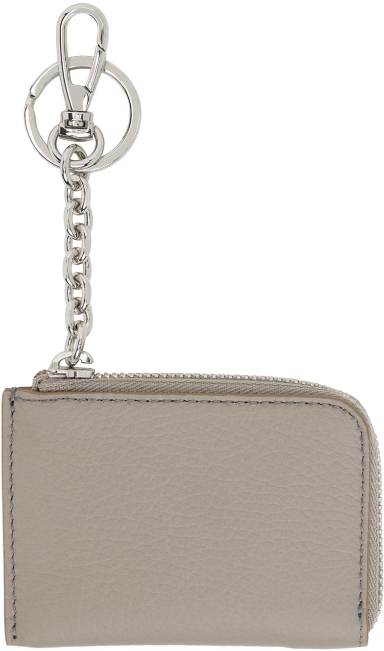 Maison Margiela Taupe Keyring Wallet in Grey for Men | Lyst UK