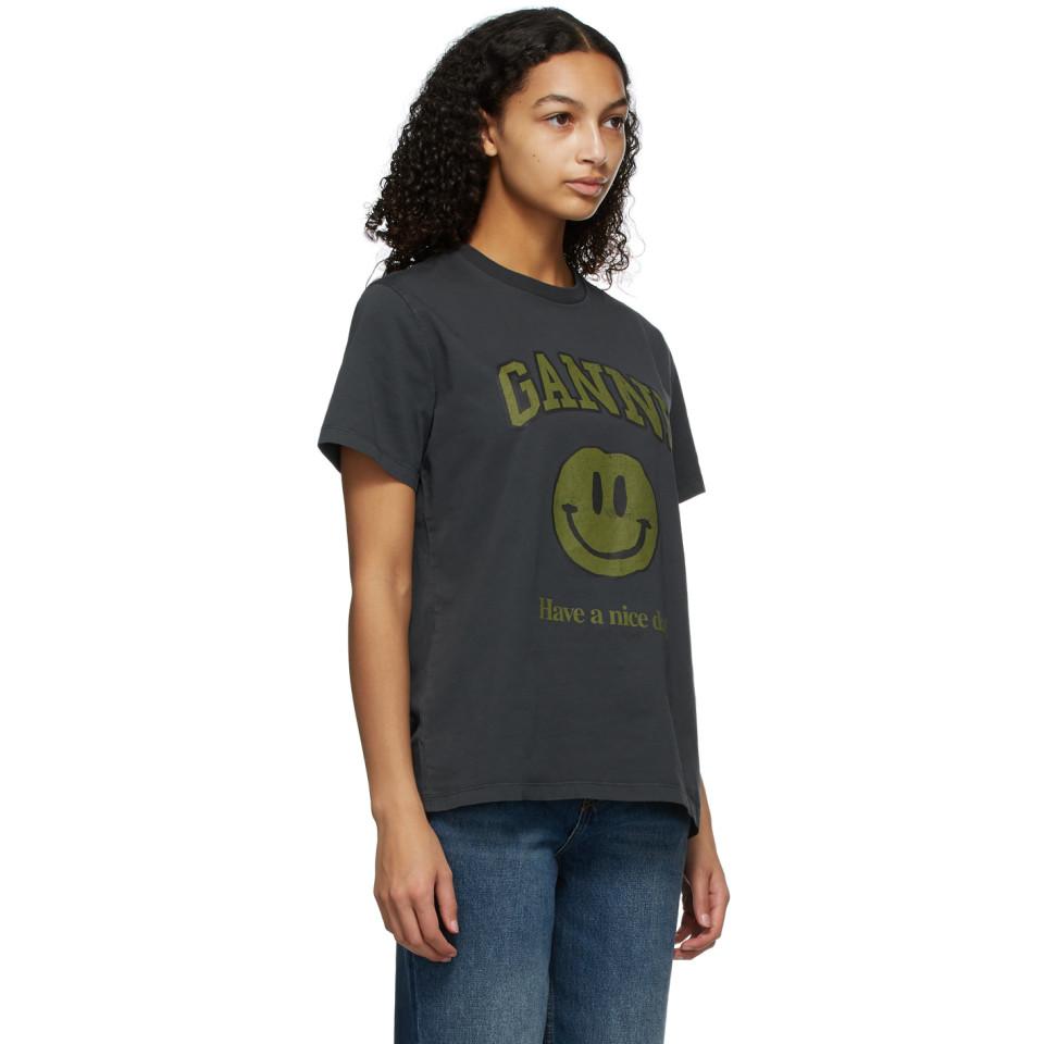 Ganni grey t shirt Clearance
