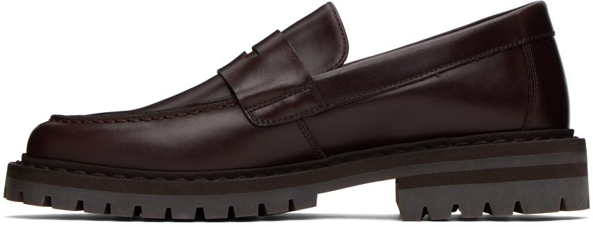Common Projects stamp-detail leather penny loafers - Brown