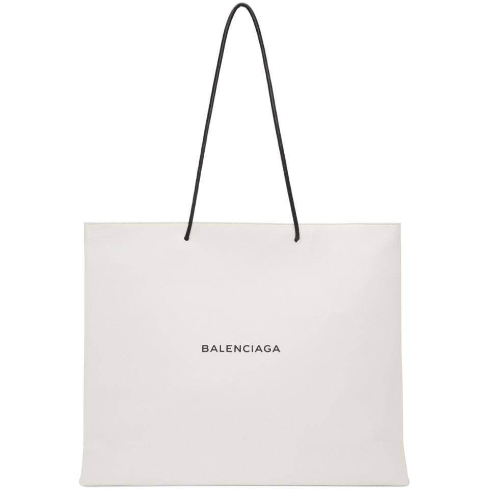 Balenciaga White Extra Large Shopping Tote | Lyst