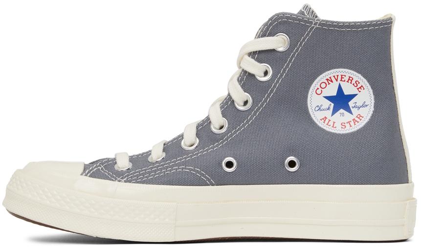 cdg converse grey high