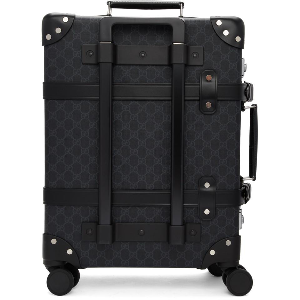 GG Supreme Large Suitcase in Black - Gucci