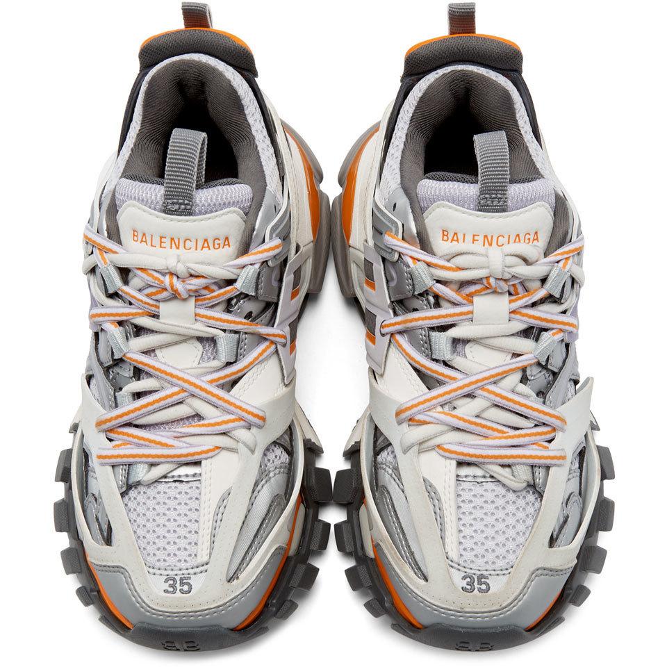 balenciaga track sneakers white orange