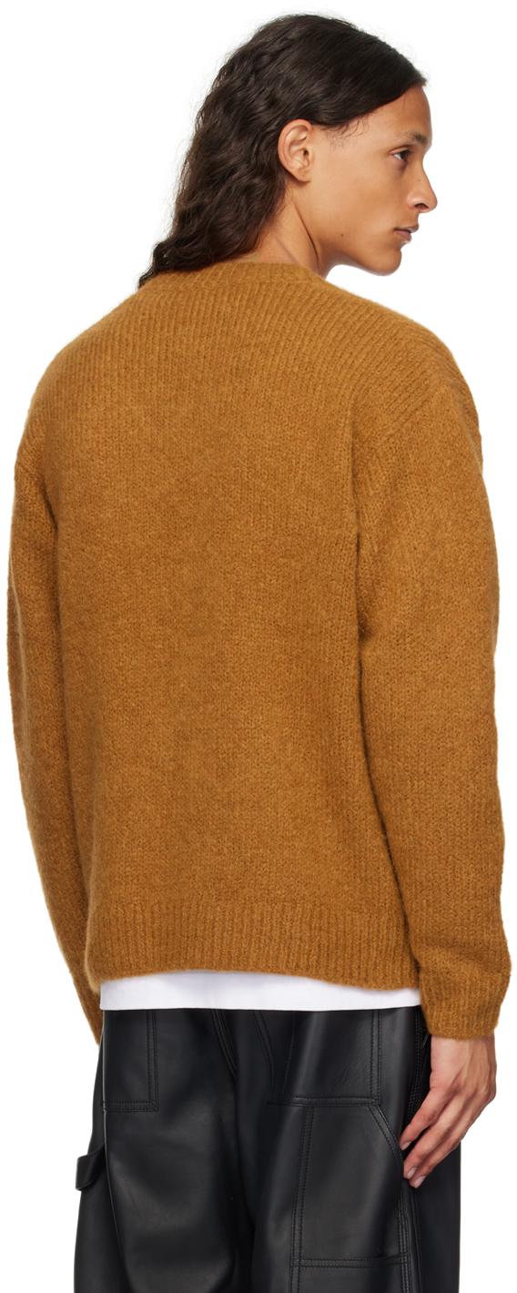 Dries Van Noten メンズ ブラック アルパカ カーディガン セーター 