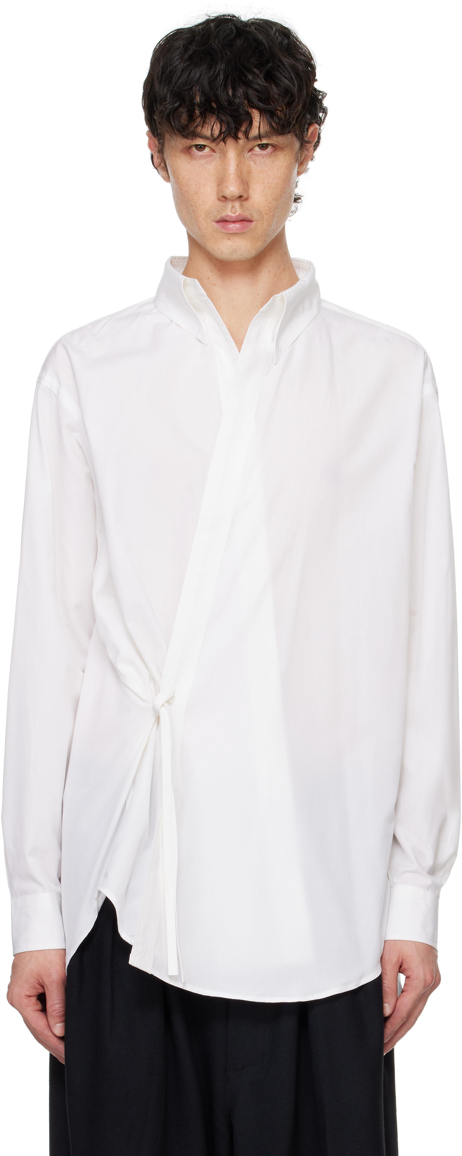 RAINMAKER KYOTO Long Point Collar Dougi Shirt in White for Men | Lyst