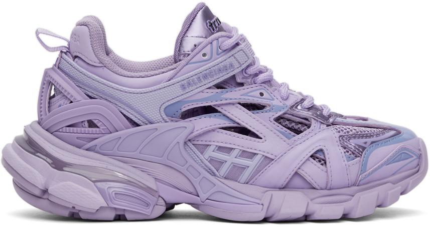 Track cloth trainers Balenciaga Purple size 36 EU in Cloth  21061452