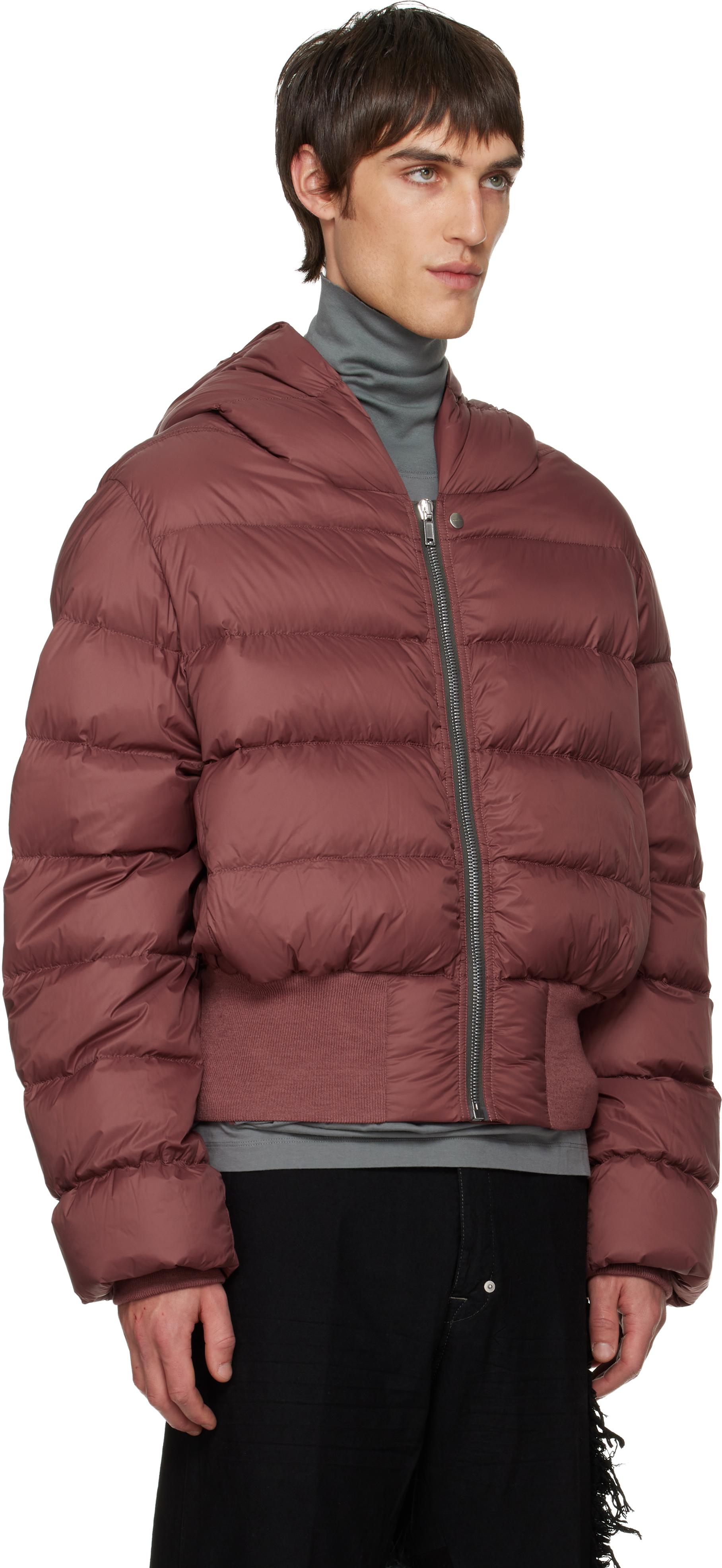 Rick Owens Concordians Hooded Down Jacket in Red for Men Lyst UK