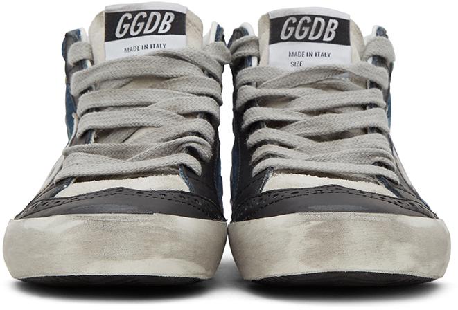 Golden Goose Denim Mid Star Sneakers in 