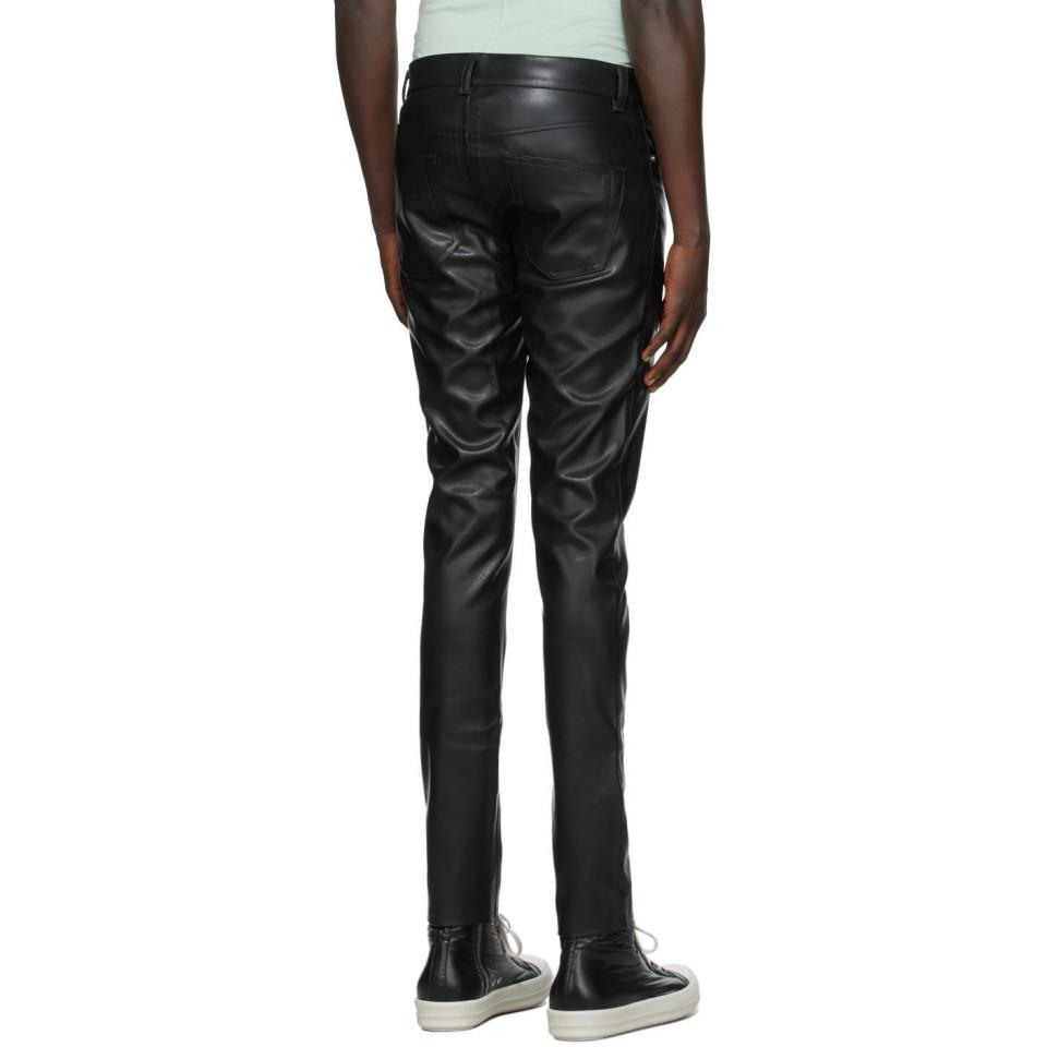 Rick Owens DRKSHDW Black Faux-leather Tyrone Cut Pants for Men | Lyst