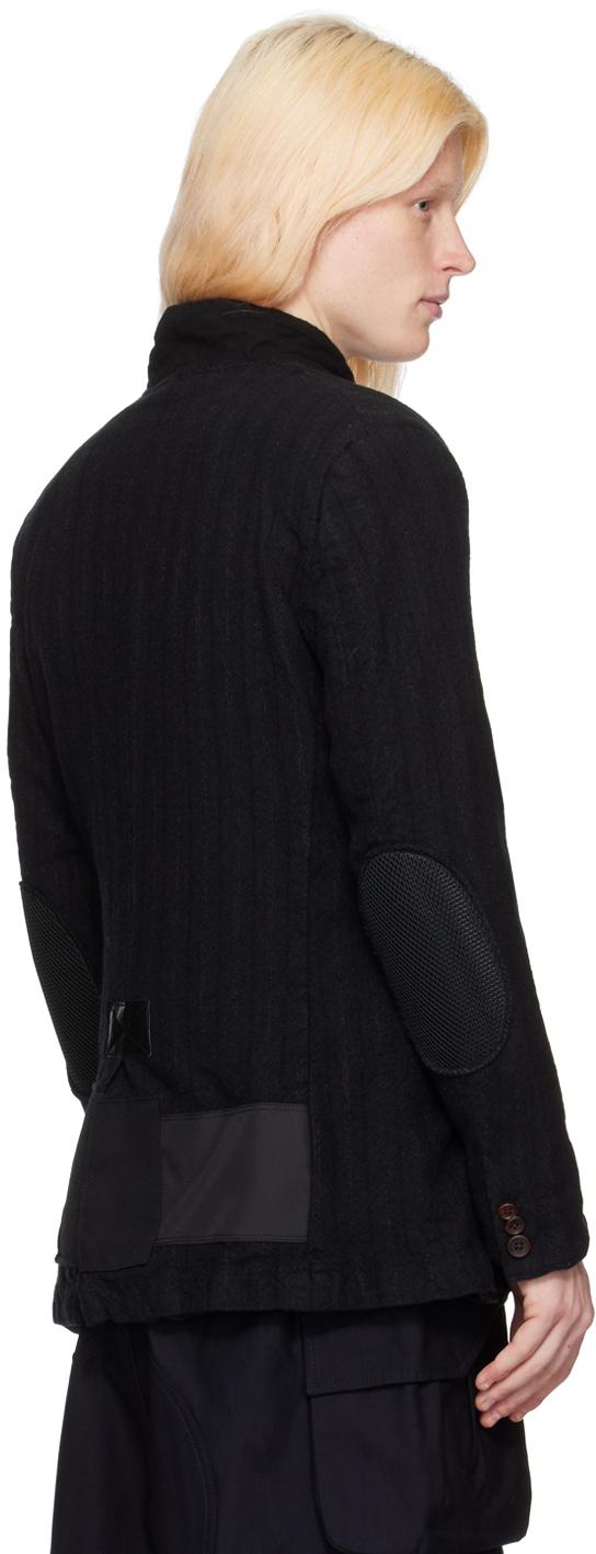Junya Watanabe メンズ ブラック パッチワーク テーラード Junya Watanabe メンズ ブラック パッチワーク テーラード