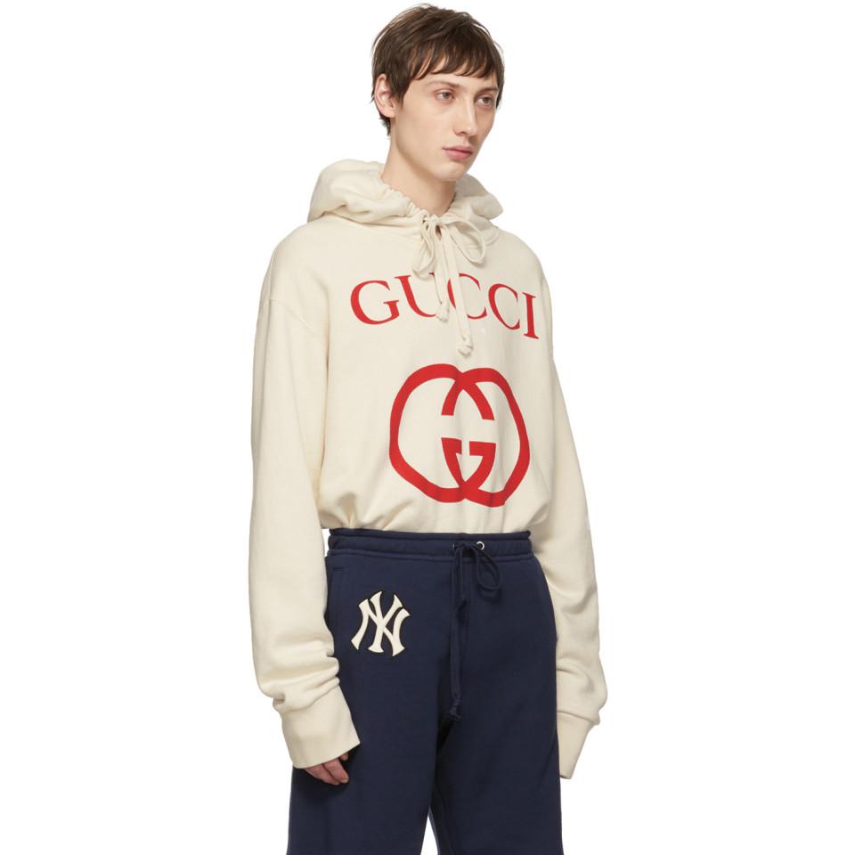 Gucci Cotton Off-white Logo Hoodie for 