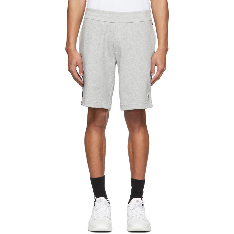 Moncler Grey Bermuda Shorts in Gray for Men - Lyst