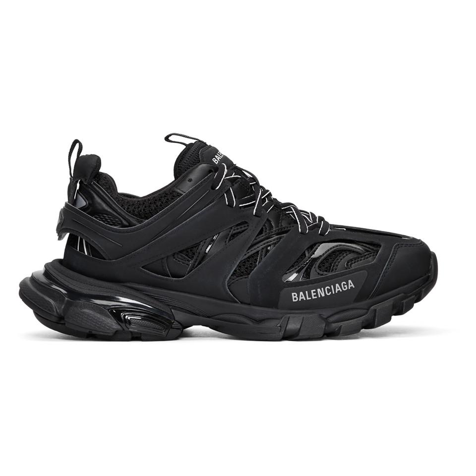 balenciaga track mesh and leather sneakers