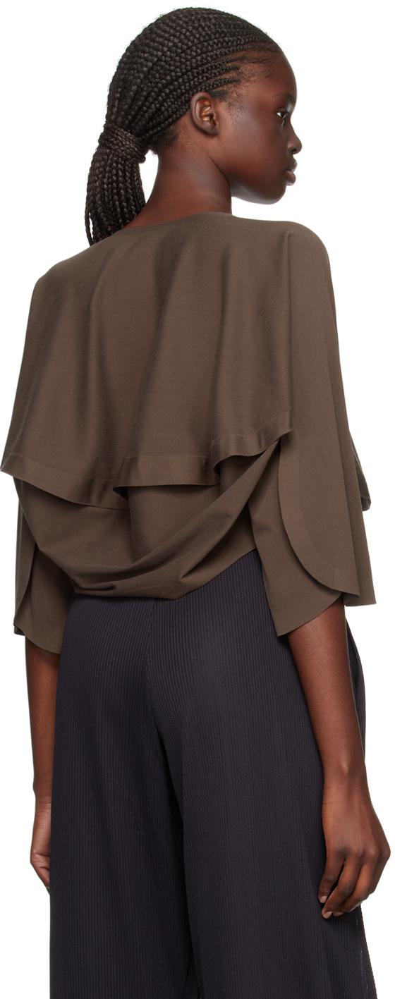 Pleats Please Issey Miyake Brown A-poc Roar T-shirt in Black | Lyst UK