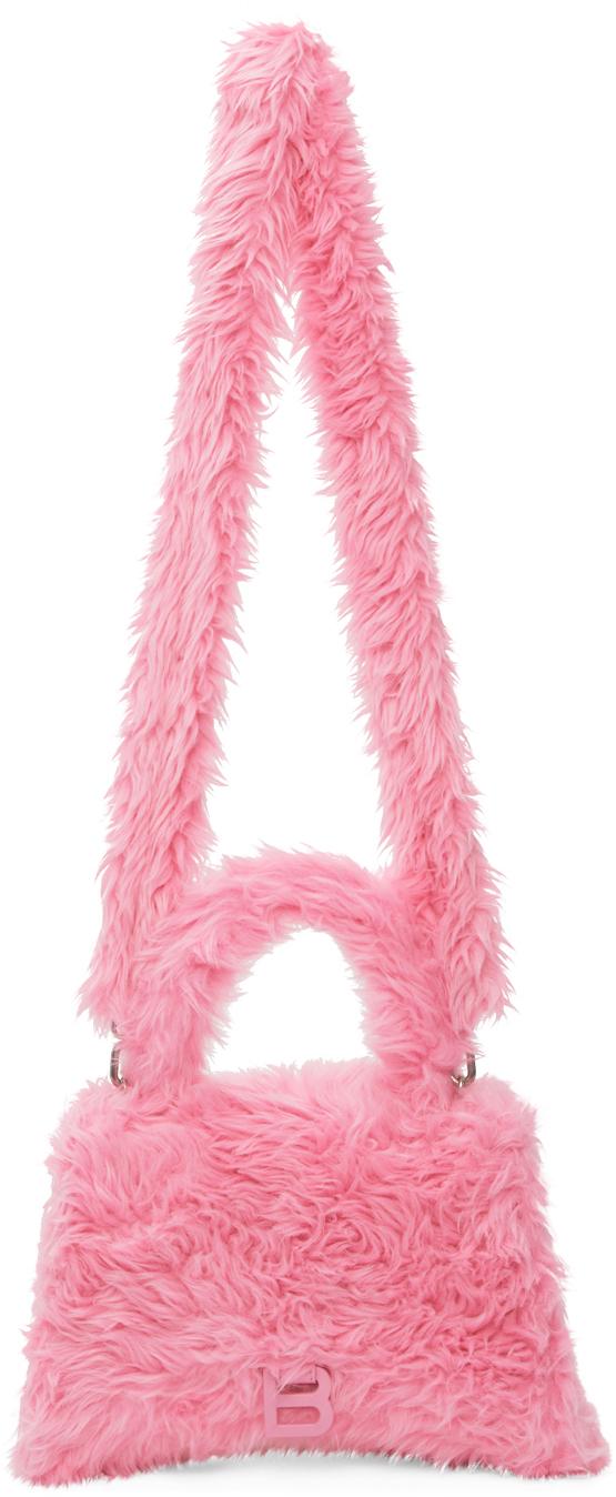 Balenciaga Pink Fluffy Hourglass Bag | Lyst