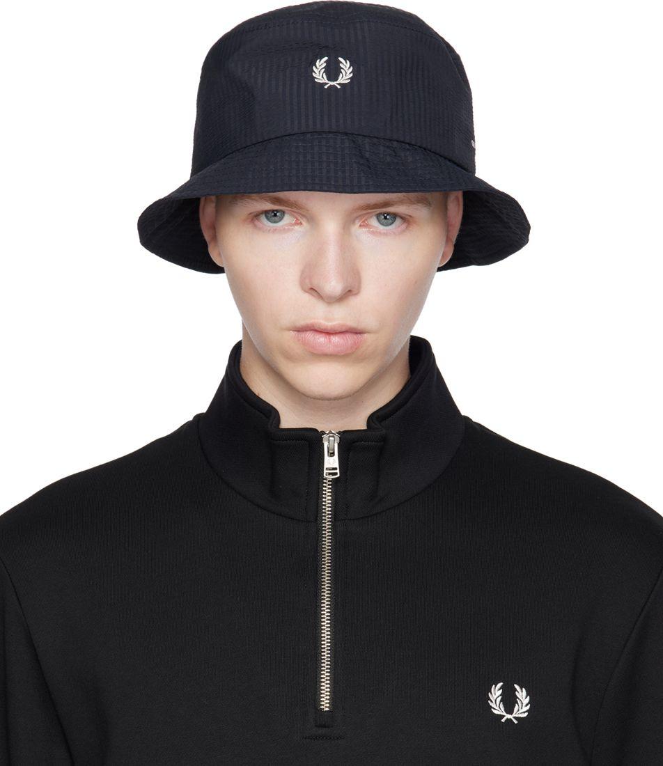 Fred Perry Dual Branded Bucket Hat in Black for Men | Lyst