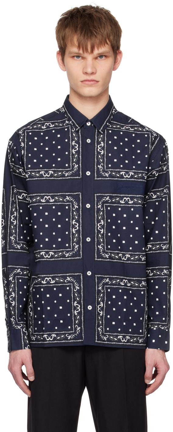 Jacquemus La Chemise Baou Bandana-print Shirt in Blue for Men