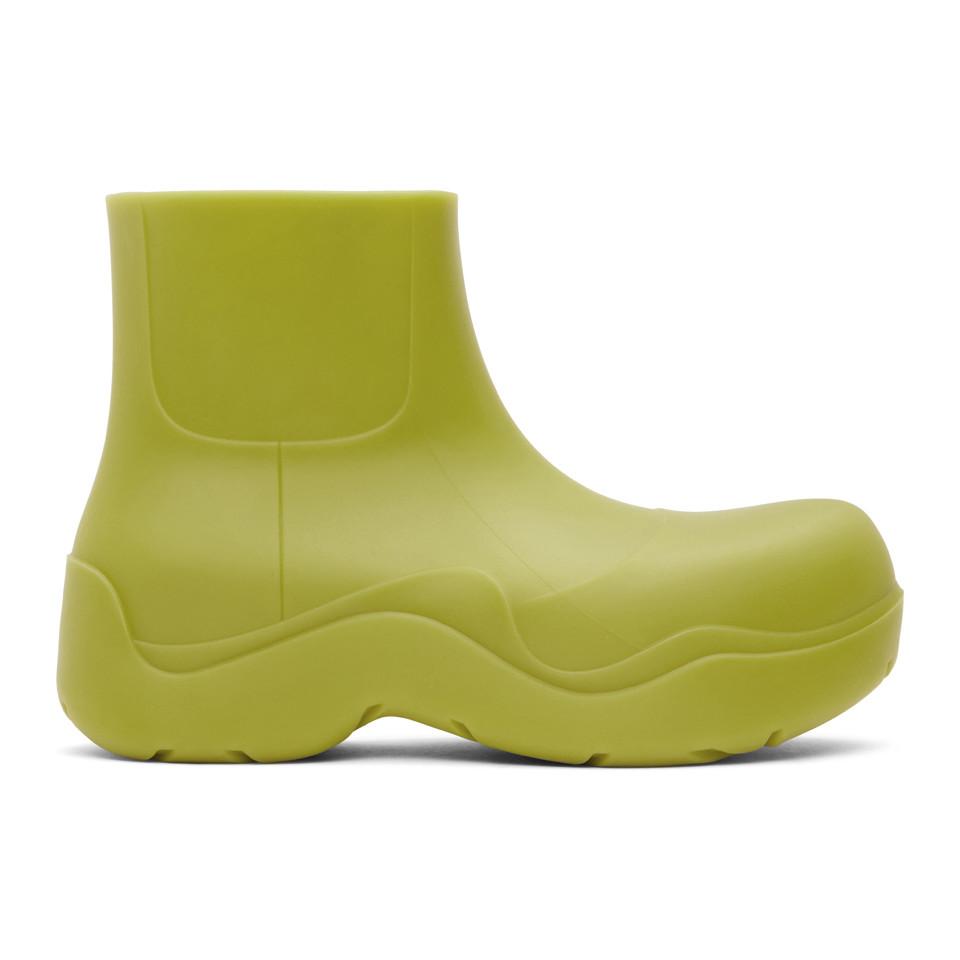 Bottega Veneta The Puddle Boots In Rubber In Acid Green Green Save 27 Lyst