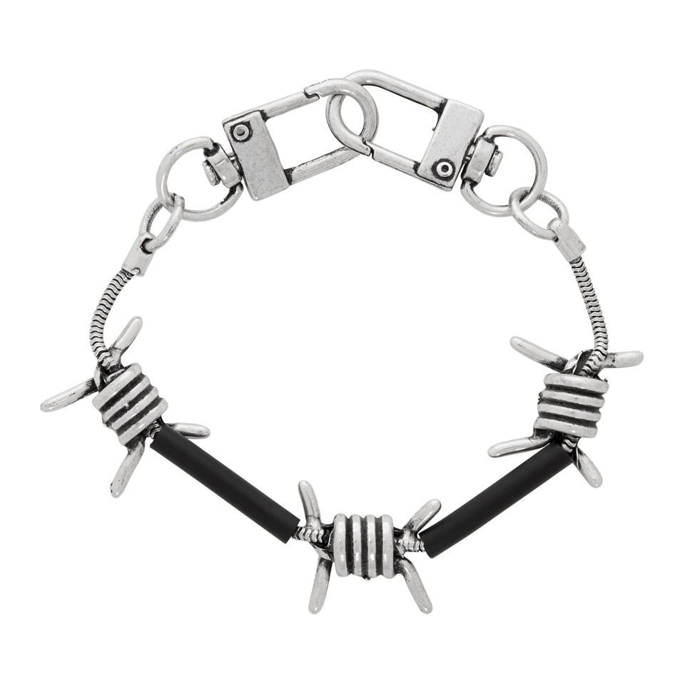 Heron Preston Silver Barbwire Bracelet in Metallic for Men - Lyst
