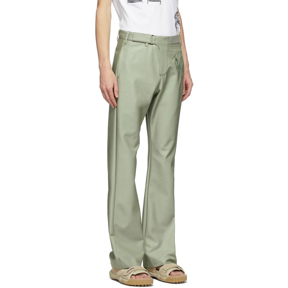 off white green pants