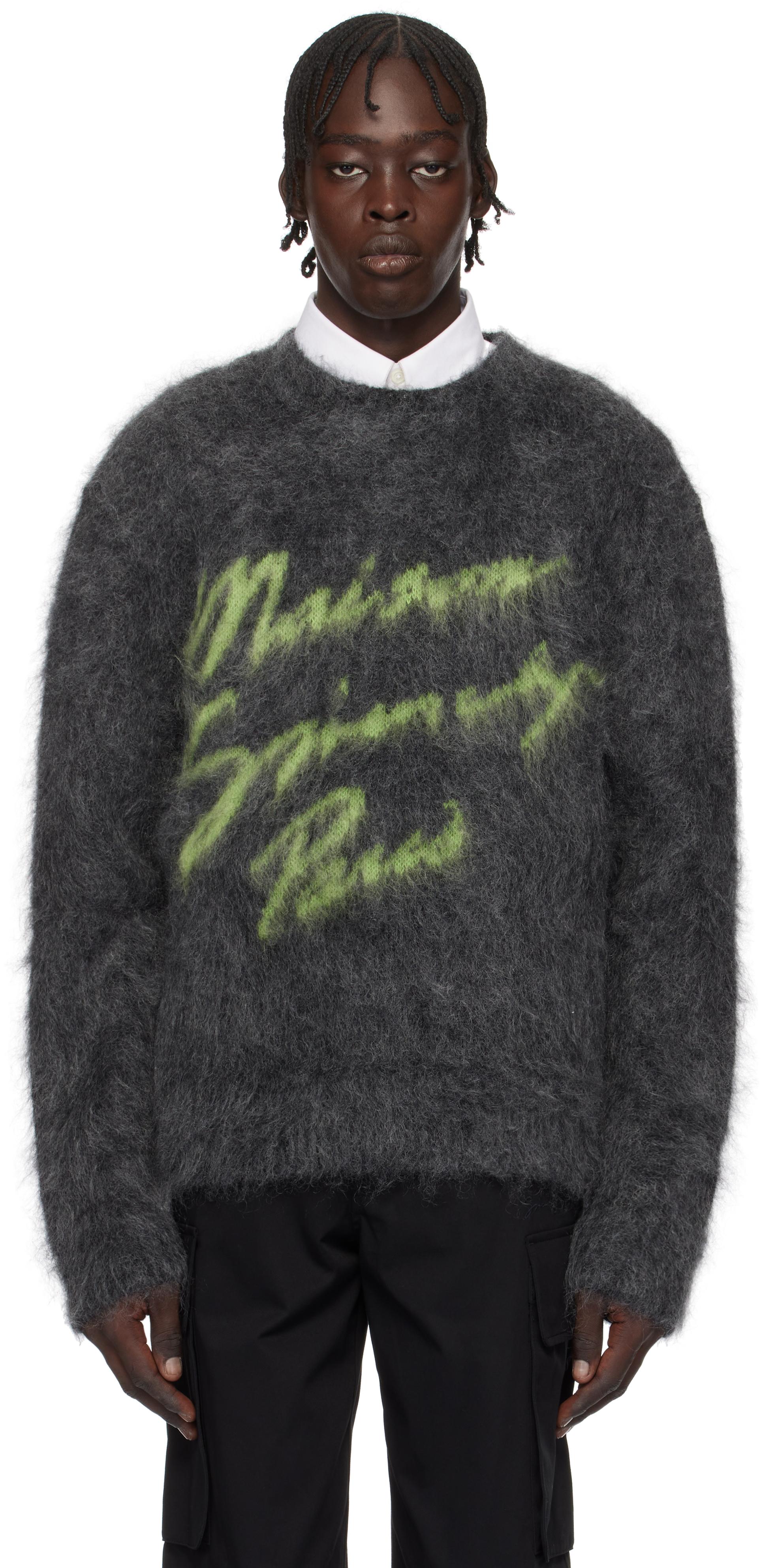 Givenchy メンズ ブラック グレー Maison セーター セーター & ニット