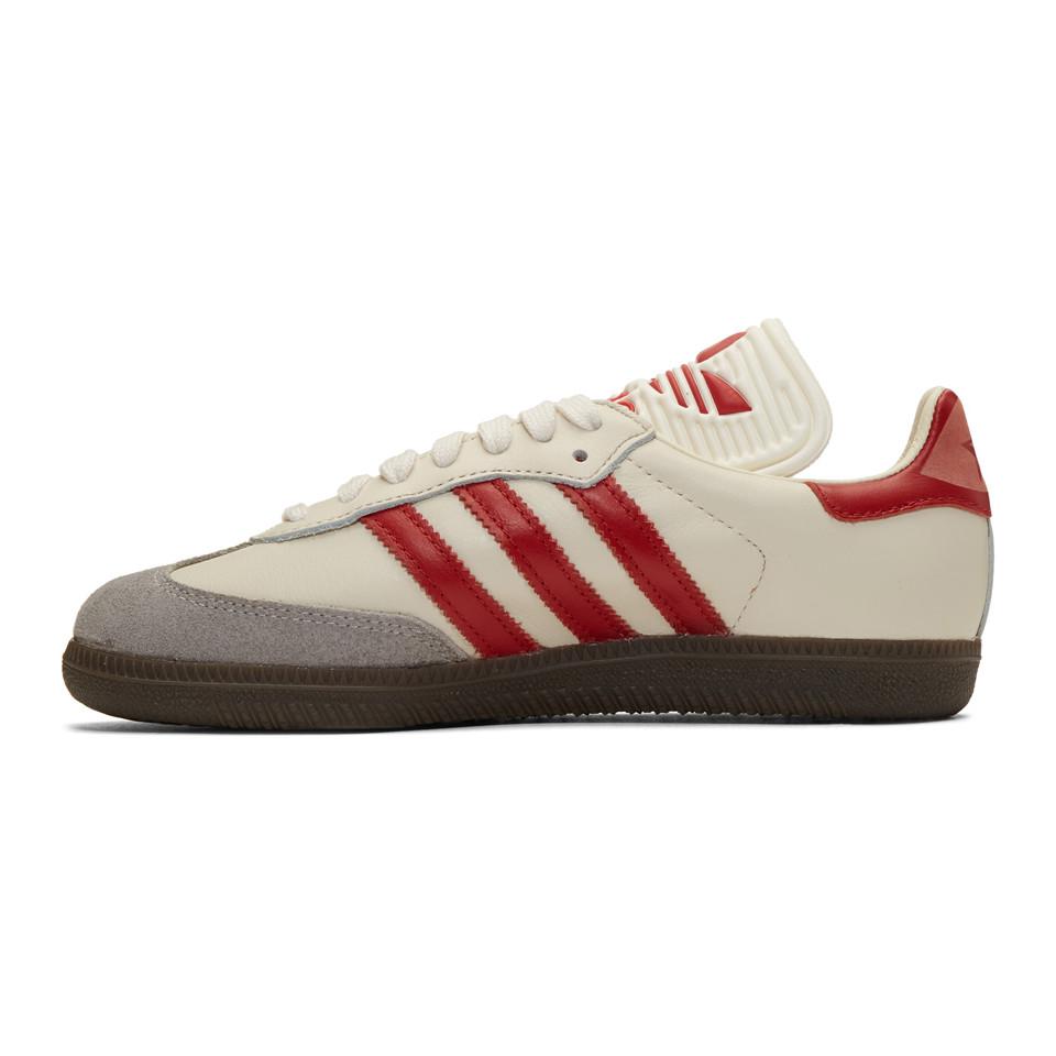 adidas Originals Off-white And Red Samba Og Sneakers for Men | Lyst