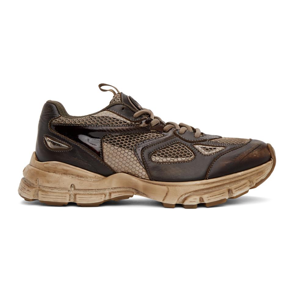 Axel Arigato Brown Dip-dye Marathon Sneakers for Men | Lyst