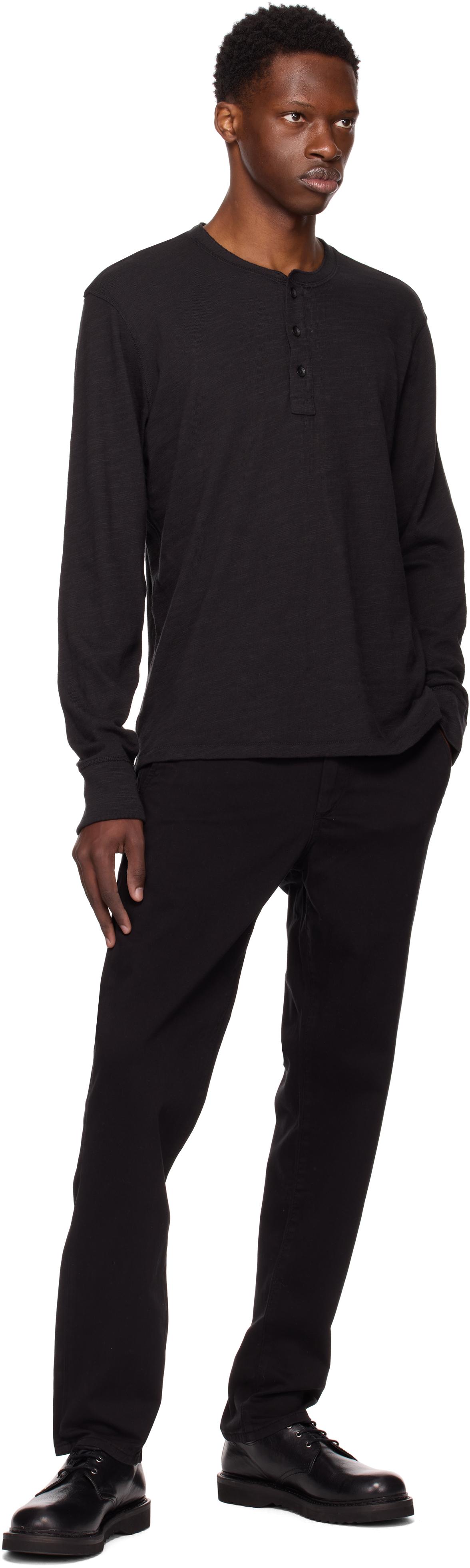 【関税込み】rag & bone ブラック Collin 長袖Tシャツ rag & boneのブラック Collin 長袖Tシャツがセール中