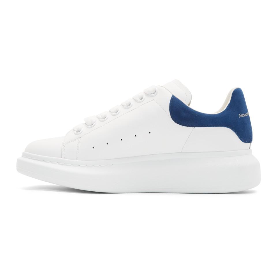 navy blue and white alexander mcqueen