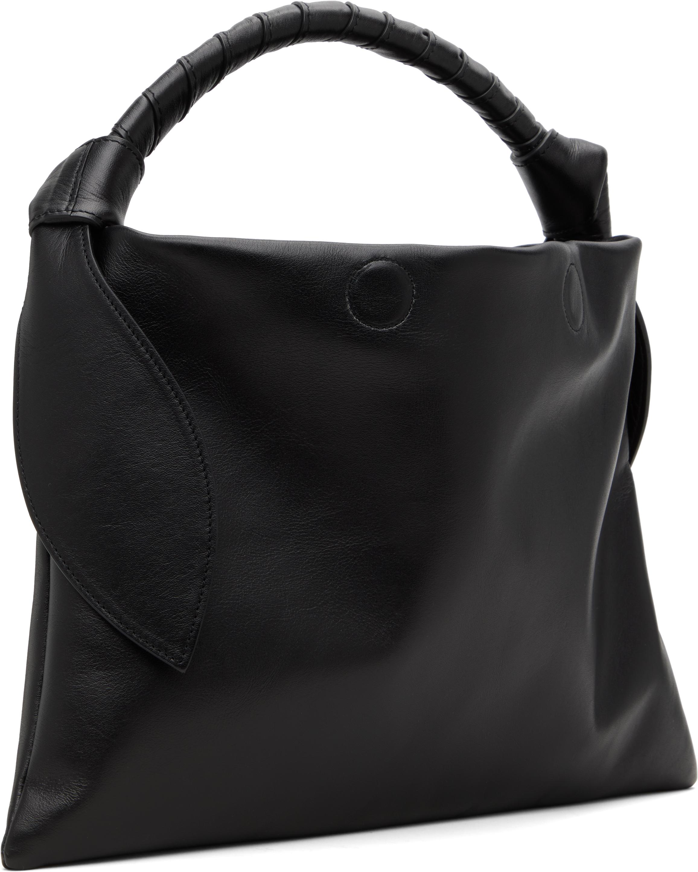 Toga Leather Ribbon Bag in Black | Lyst