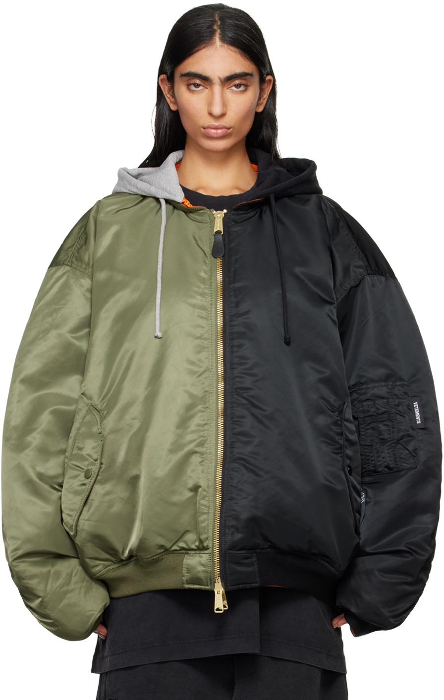 Vetements レディース グリーン Alpha Industriesエディション カーキ 