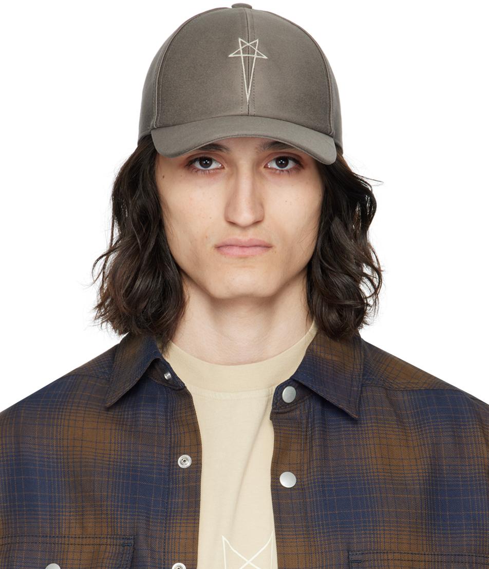 Rick Owens メンズ ブルー グレー ベースボールキャップ キャップ Rick Owens メンズ ブルー グレー ベースボールキャップ キャップ