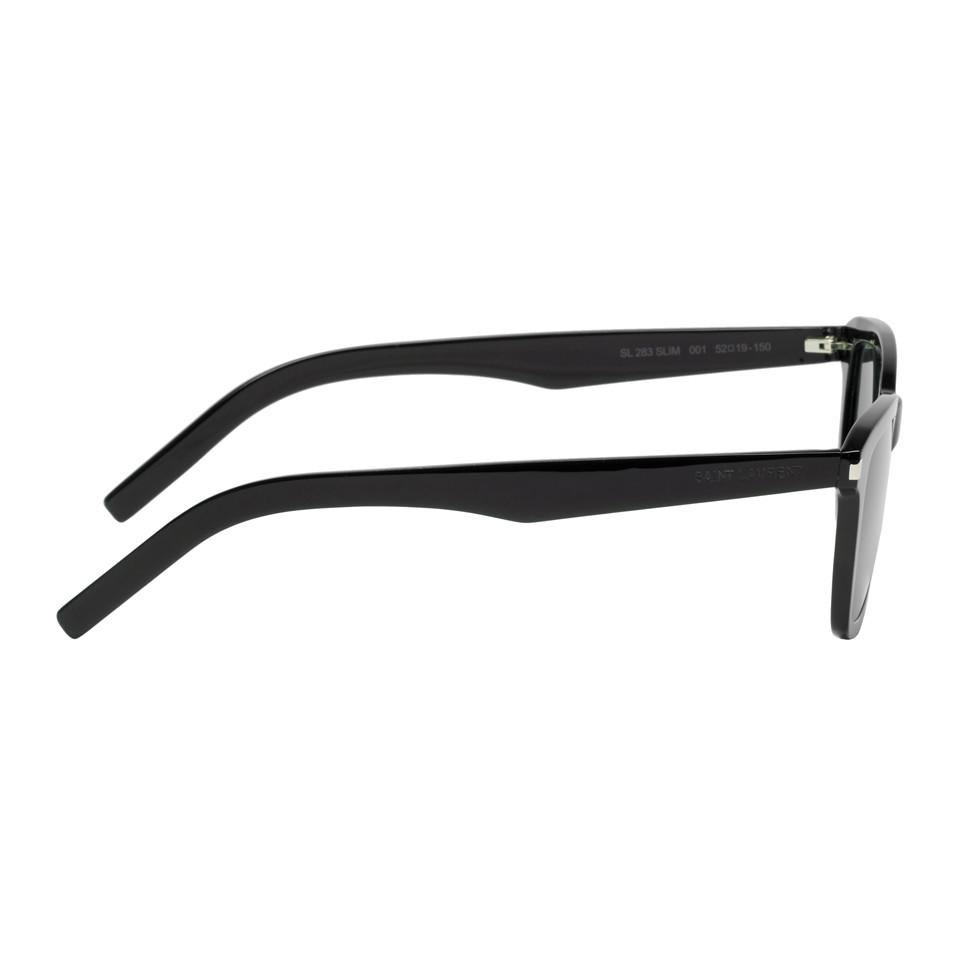 Saint Laurent Black Sl 283 Slim Sunglasses | Lyst