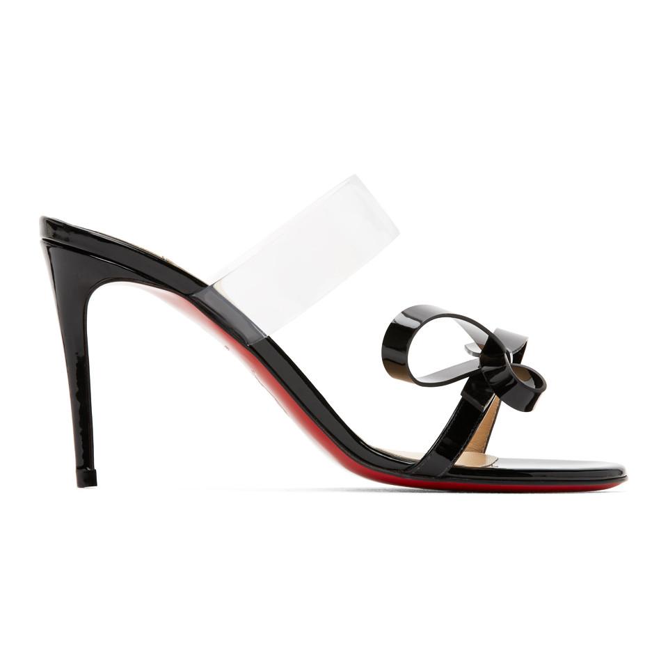 Christian Louboutin Leather Just Nodo 85 Patent/pvc in Black - Save 9% ...