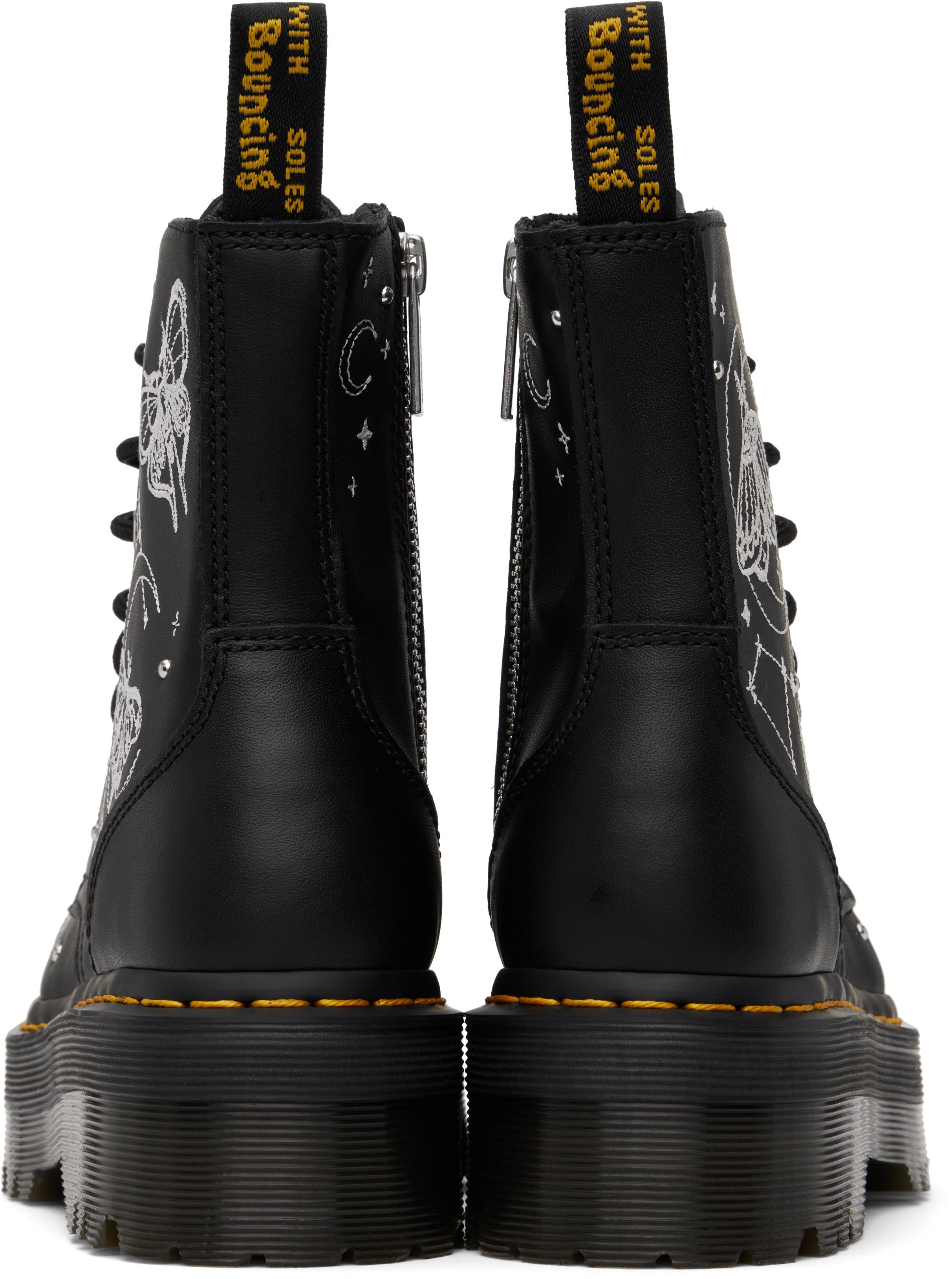 Dr. Martens Jadon Celestial Moth Embroidered Platform Boots 
