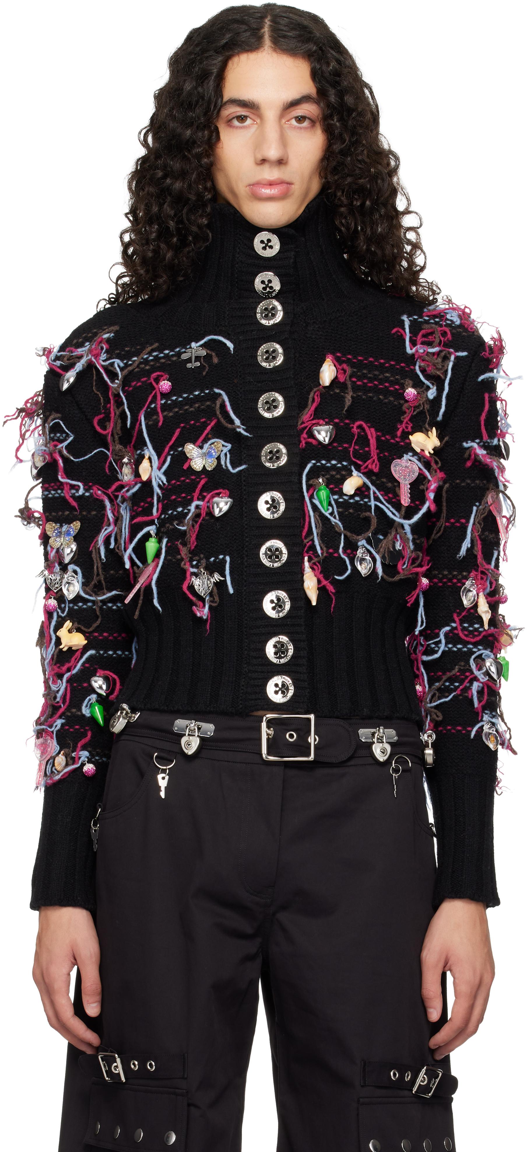 Chopova Lowena Washed Up Cardigan in Black for Men | Lyst