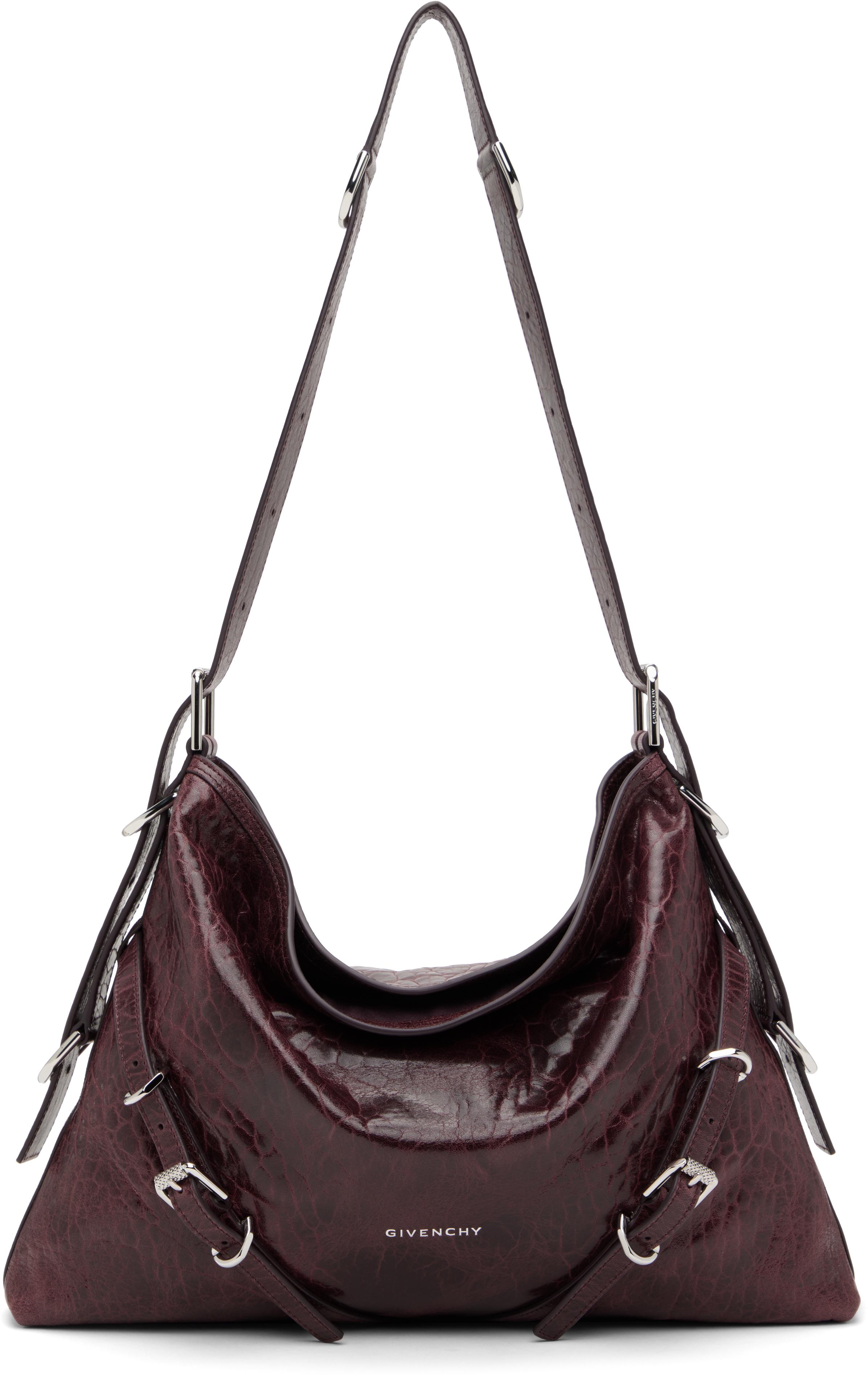 Givenchy レディース ブラウン バーガンディ ミディアム Voyou バッグ  