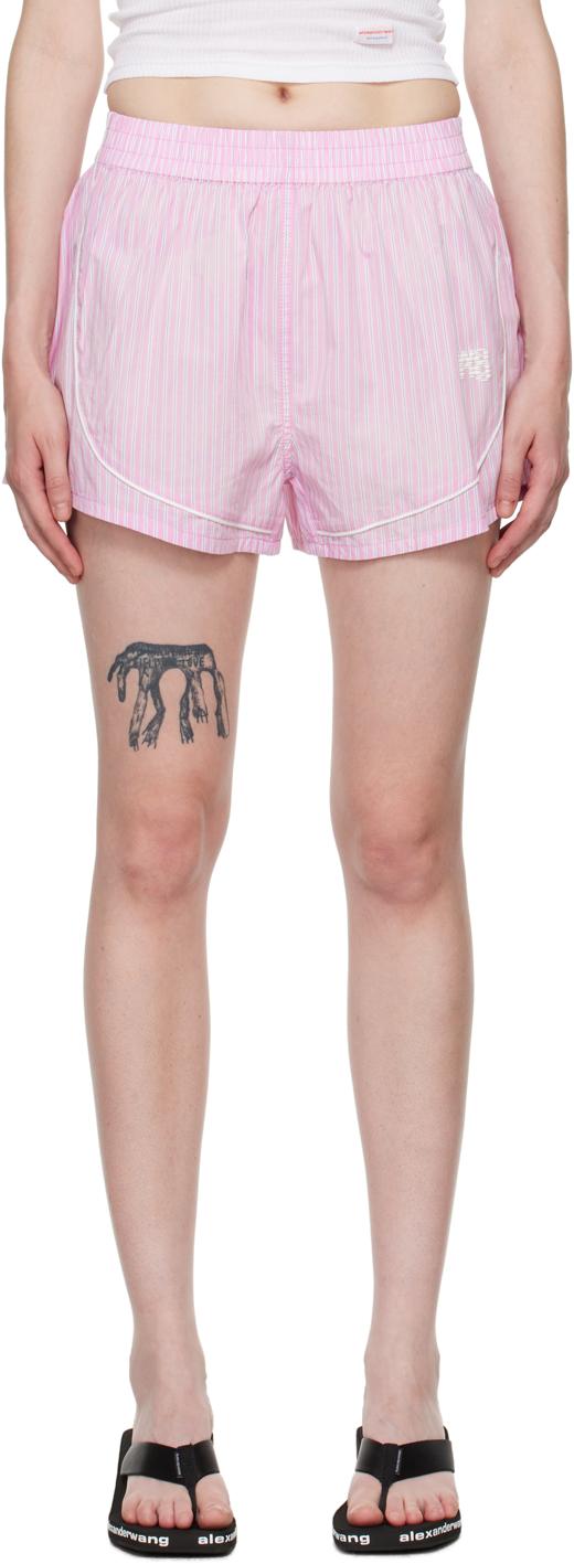 T By Alexander Wang レディース ピンク トラック ショートパンツ 
