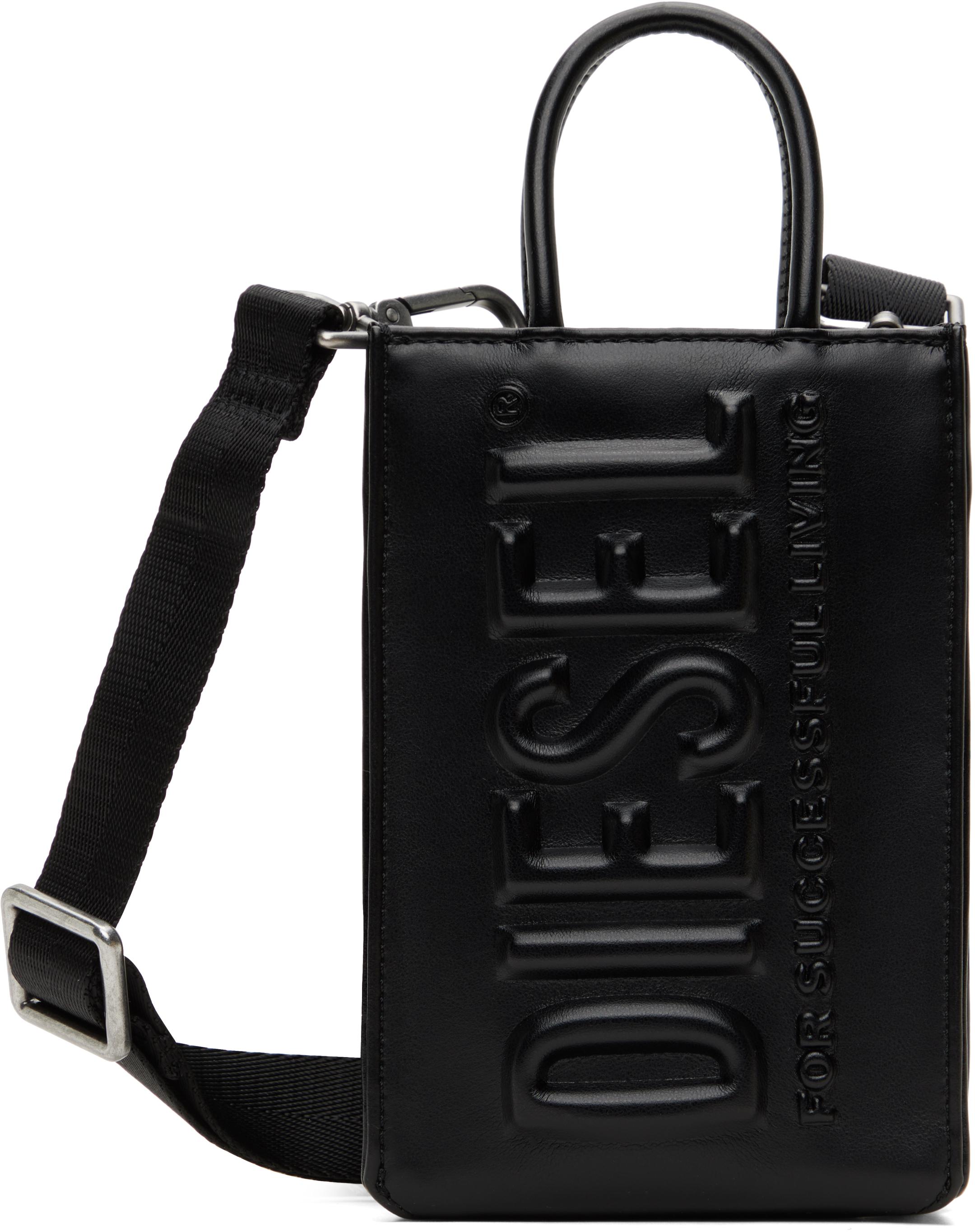 DIESEL レディース ブラック ミニ Dsl 3D X ショッパーバッグ 