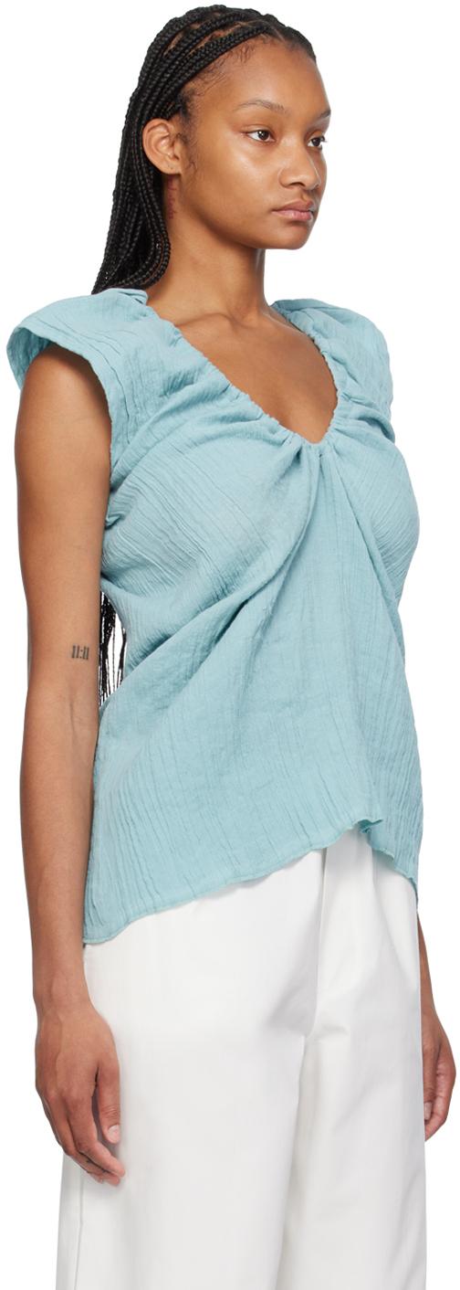 Baserange Max Blouse in Blue | Lyst UK