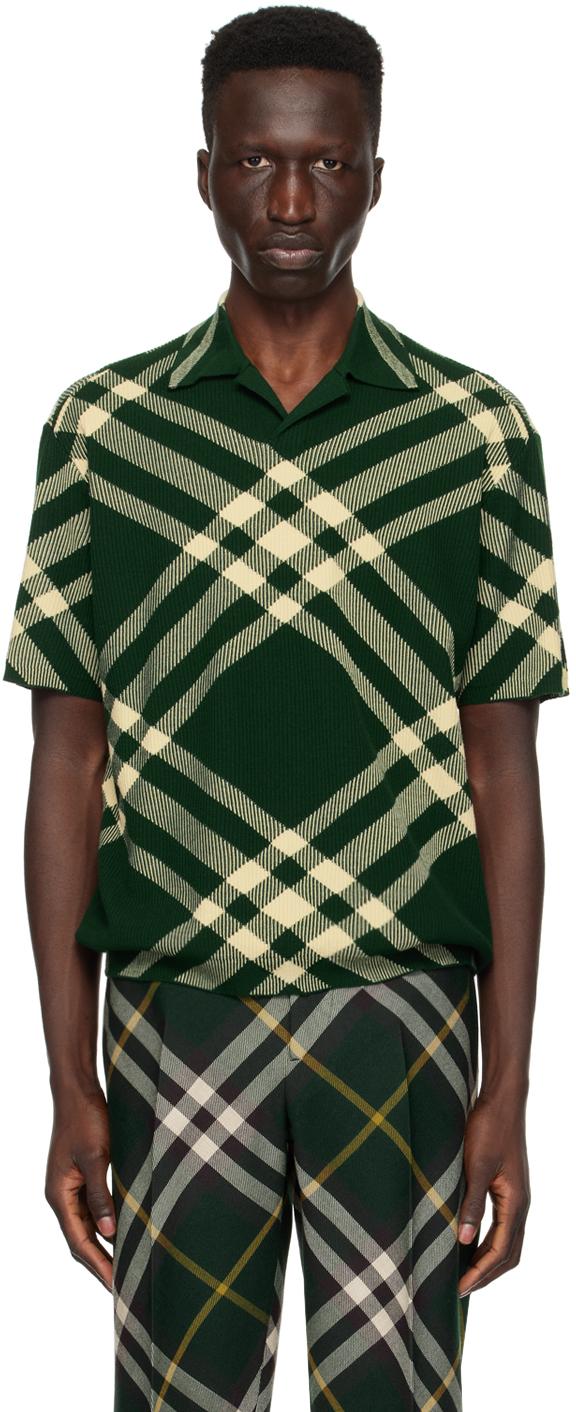 Burberry メンズ ブラック ベージュ チェック ポロシャツ Tシャツ