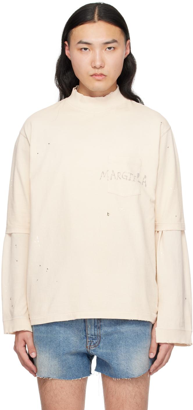 最新最全のをすべて メンズ Elliott John カーキ Tシャツ ヘンリーネック サーマル トップス