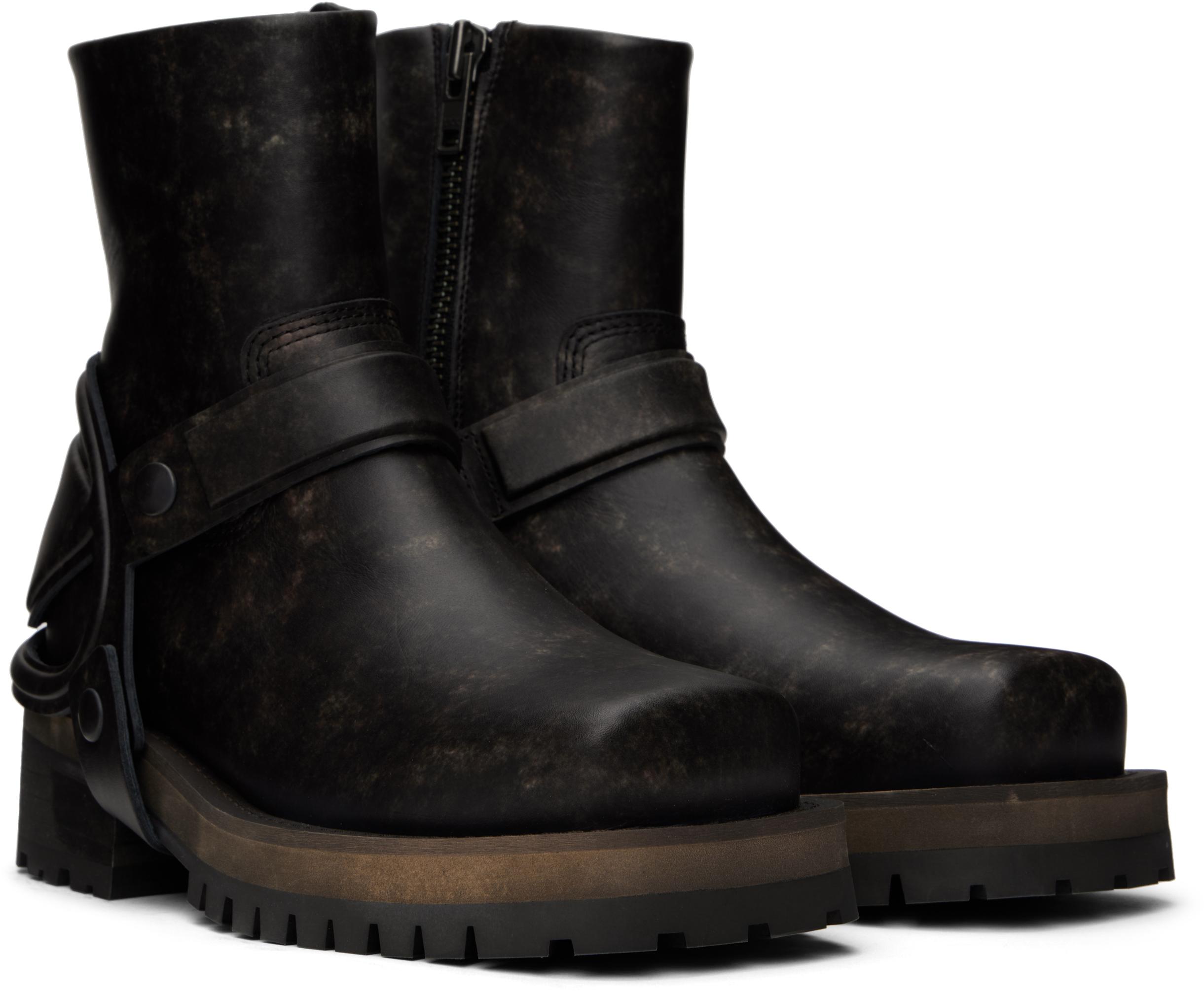 DIESEL D-Texan-Harness Boots in Black for Men | Lyst