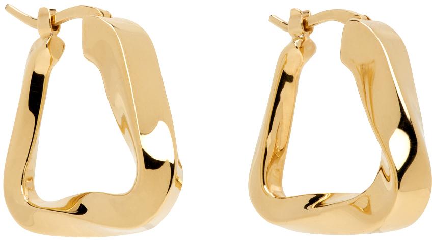 【美品】BOTTEGA VENETA ゴールドフープピアス イエローゴールドサーディン フープピアス| Bottega Veneta® 日本