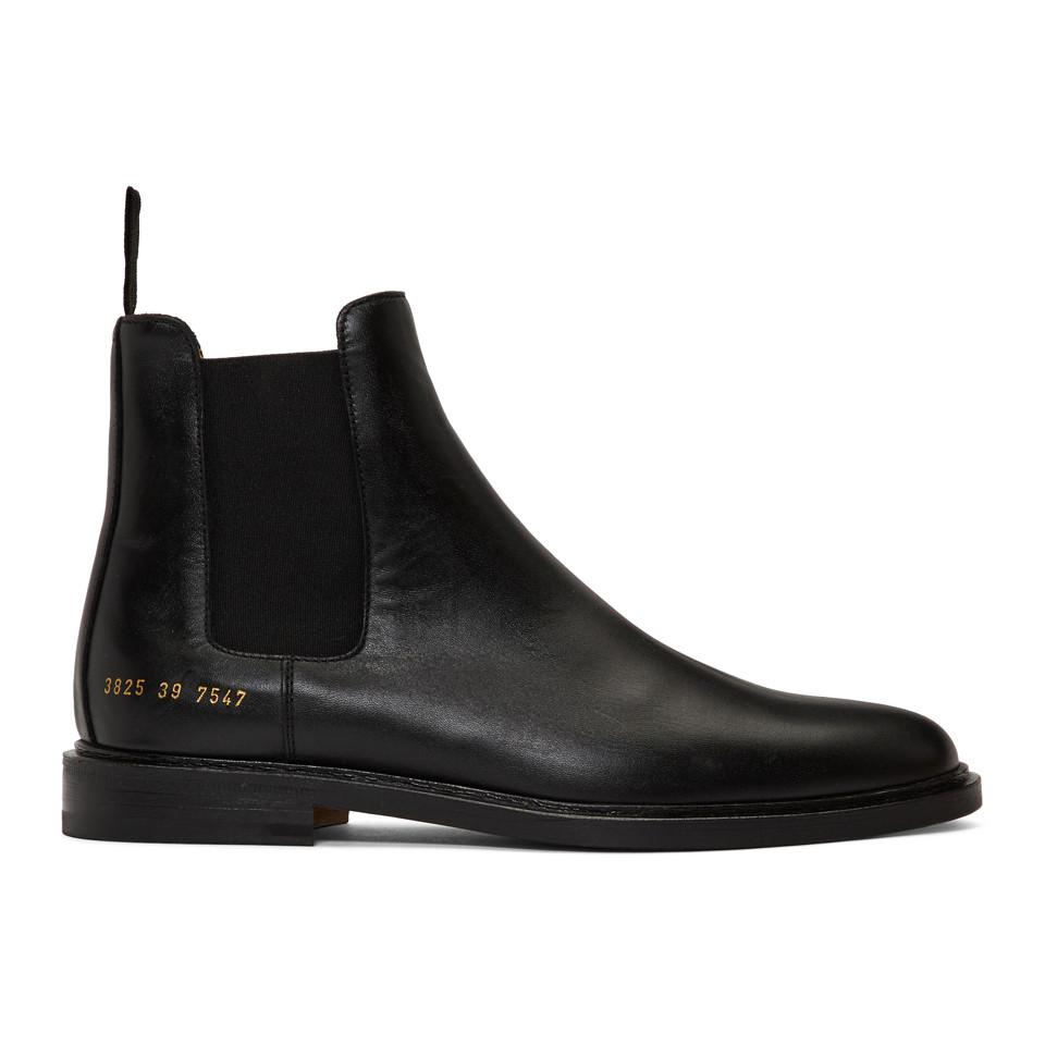 common projects black leather boots
